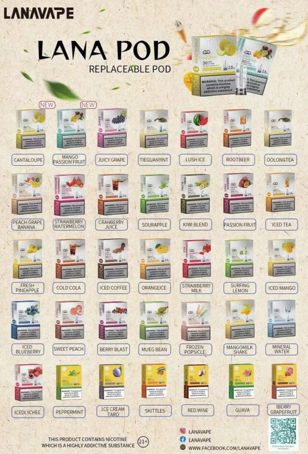 微信图片_20240215220223.png LANA拉納煙彈✨一代通用煙彈💖限時活動【滿10送1盒隨機口味】